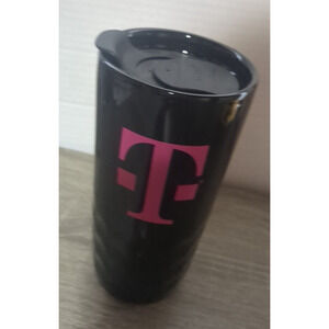 T-Mobile Logo Tumbler with Lid 20 Black and Pink